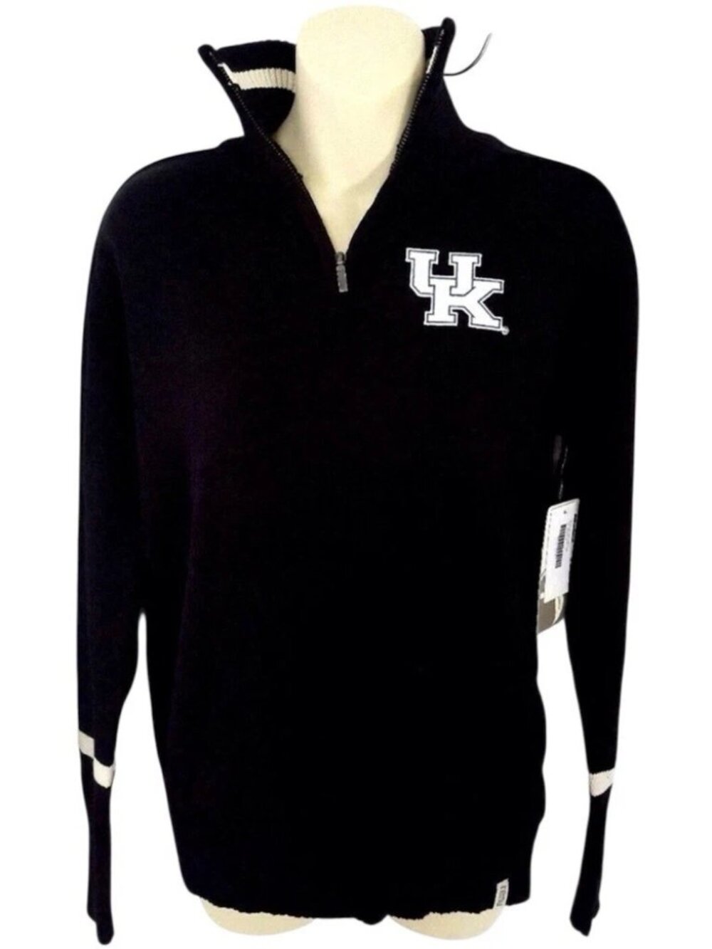 Kentucky Wildcats Womens Sweater Small 1/4 Zip Embroidered Patch Logo Heavy Warm
